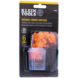 Klein 605036 Corded Earplugs, 6-Pair Pack