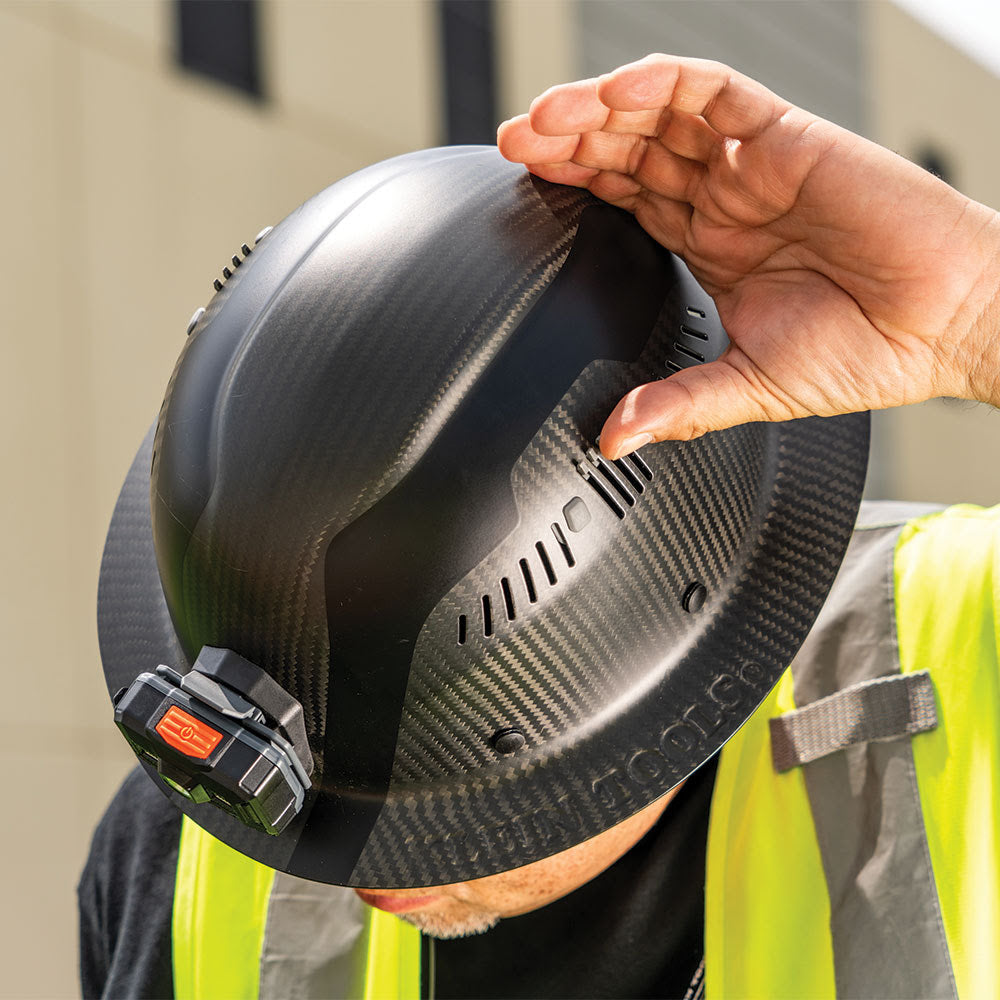 Klein 60512 Klein Carbon Fiber Full Brim Hard Hat with Headlamp, Titan - 10