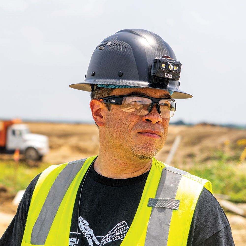 Klein 60512 Klein Carbon Fiber Full Brim Hard Hat with Headlamp, Titan - 11
