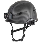 Klein 60515 Safety Helmet, Premium KARBN Pattern, Non-Vented, Class E, Headlamp