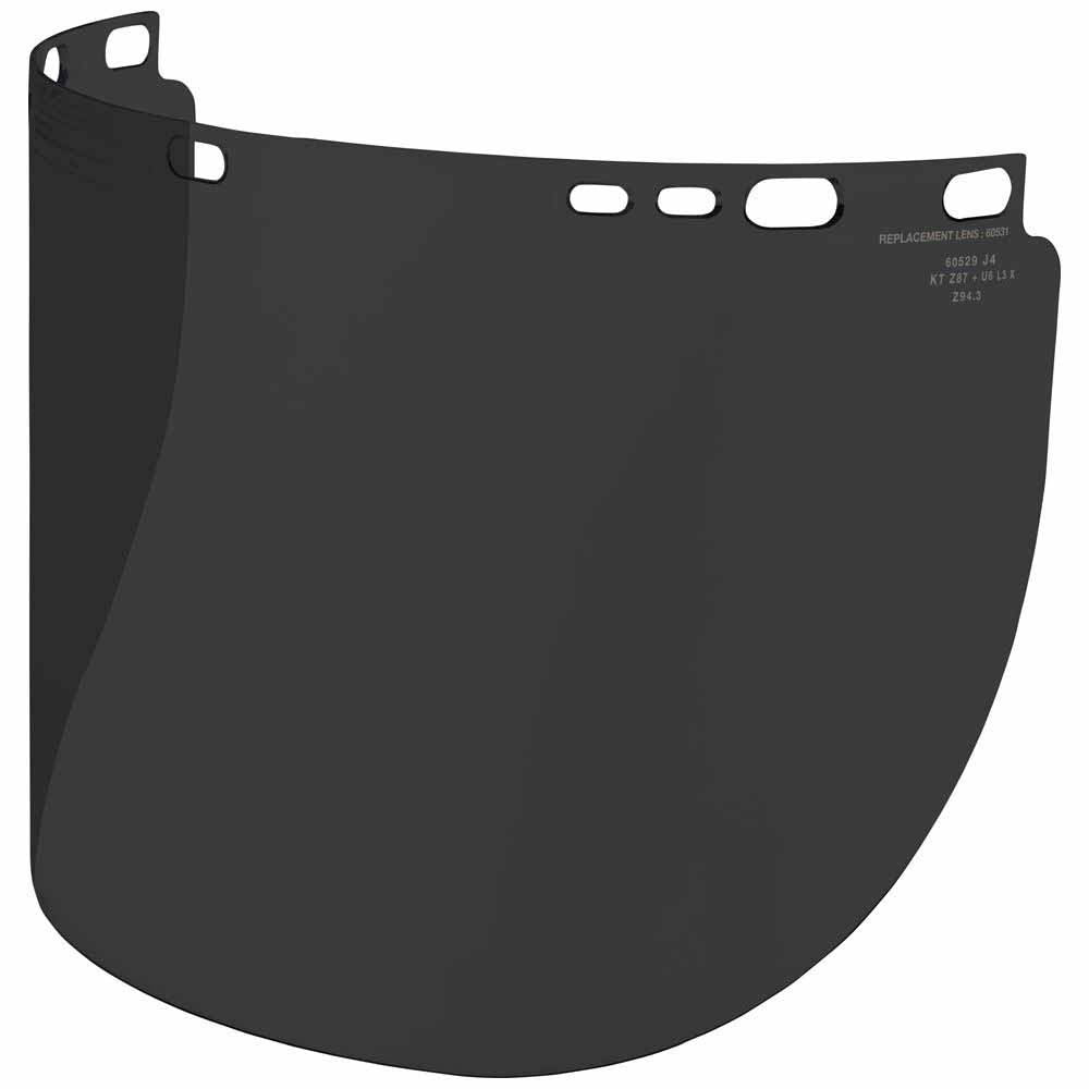 Klein Tools 60531 Replacement Face Shield Lens, Full Brim Hard Hat, Gray Tint