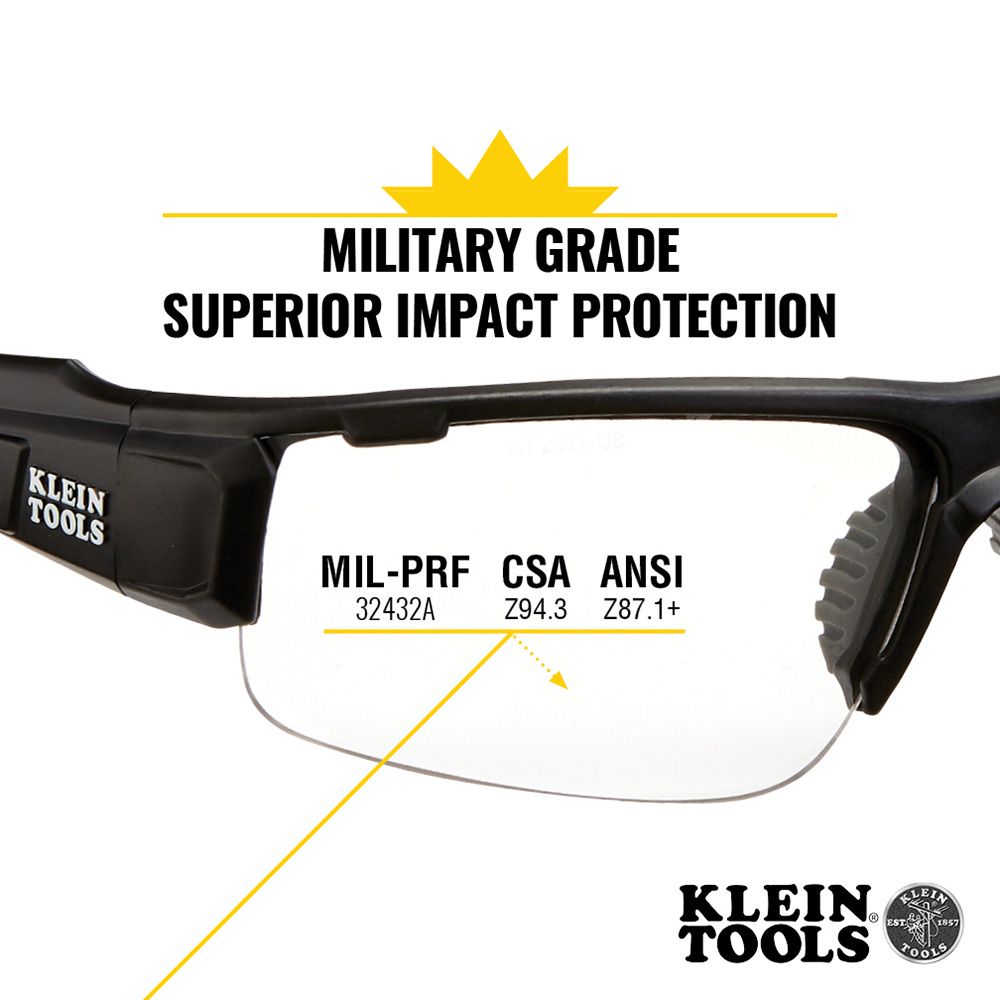 Klein 60536 Professional Safety Glasses, Indoor/Outdoor Lens - 2