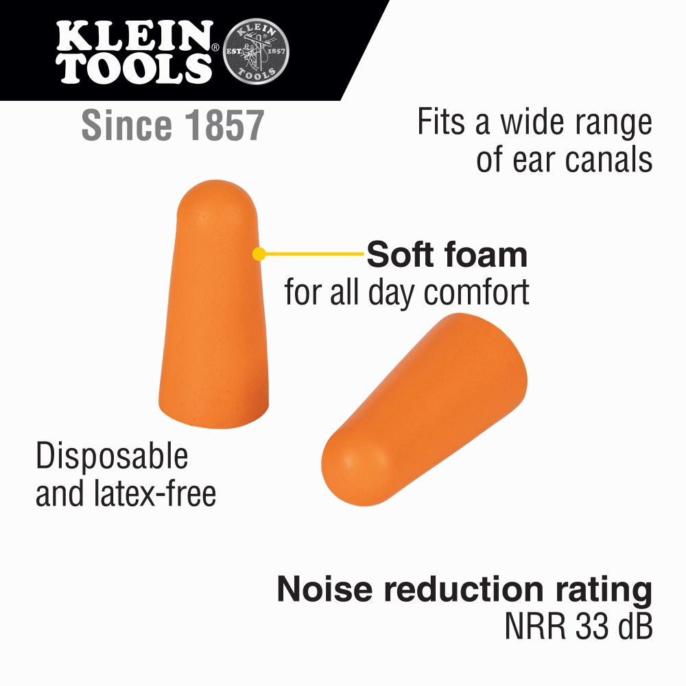 Klein 6054010 Foam Earplugs, 10-Pair - 4