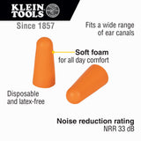 Klein 6054010 Foam Earplugs, 10-Pair - 4