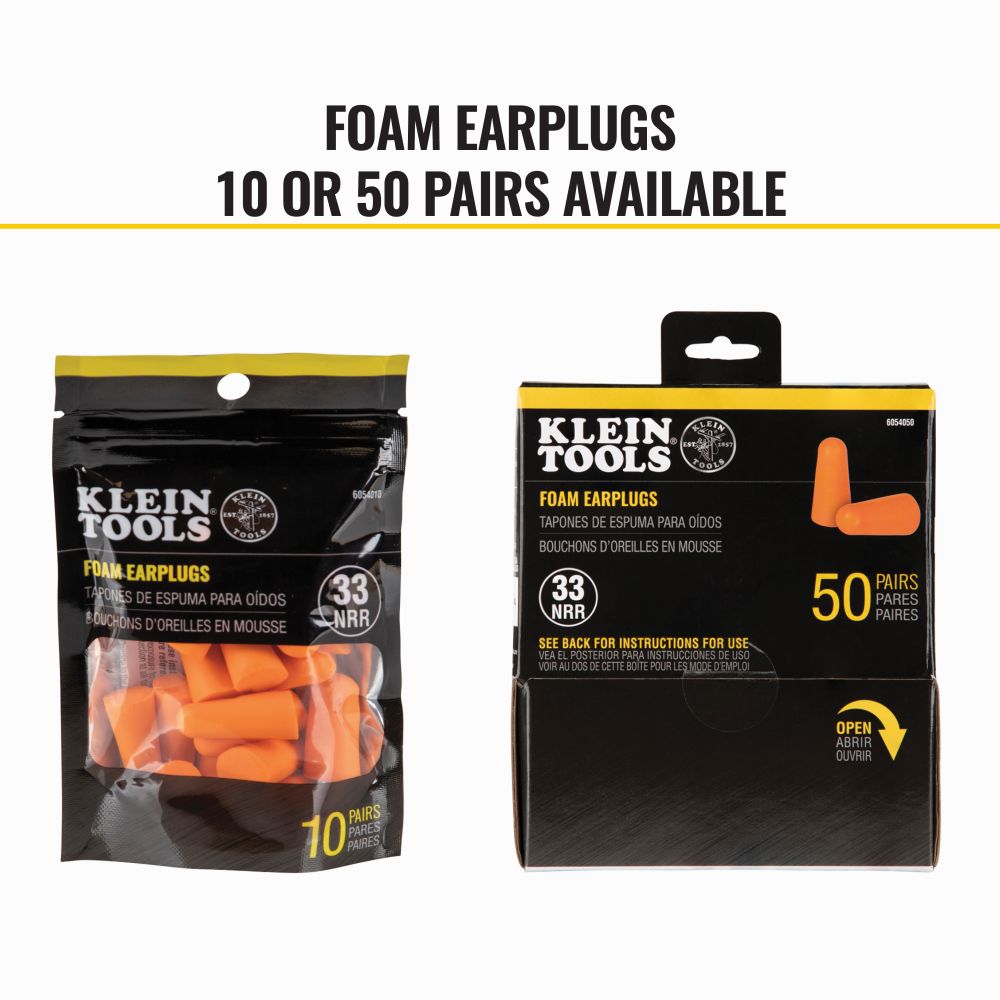 Klein 6054010 Foam Earplugs, 10-Pair - 5