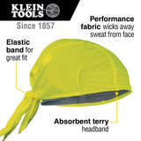 Klein 60546 Cooling Do Rag, High-Visibility Yellow, 2-Pack - 5