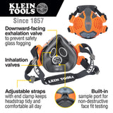 Klein 60553 P100 Half-Mask Respirator, S/M - 2