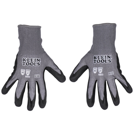 Klein 60583 Knit Dipped Gloves, Cut Level A2, Touchscreen, Small, 2-Pair