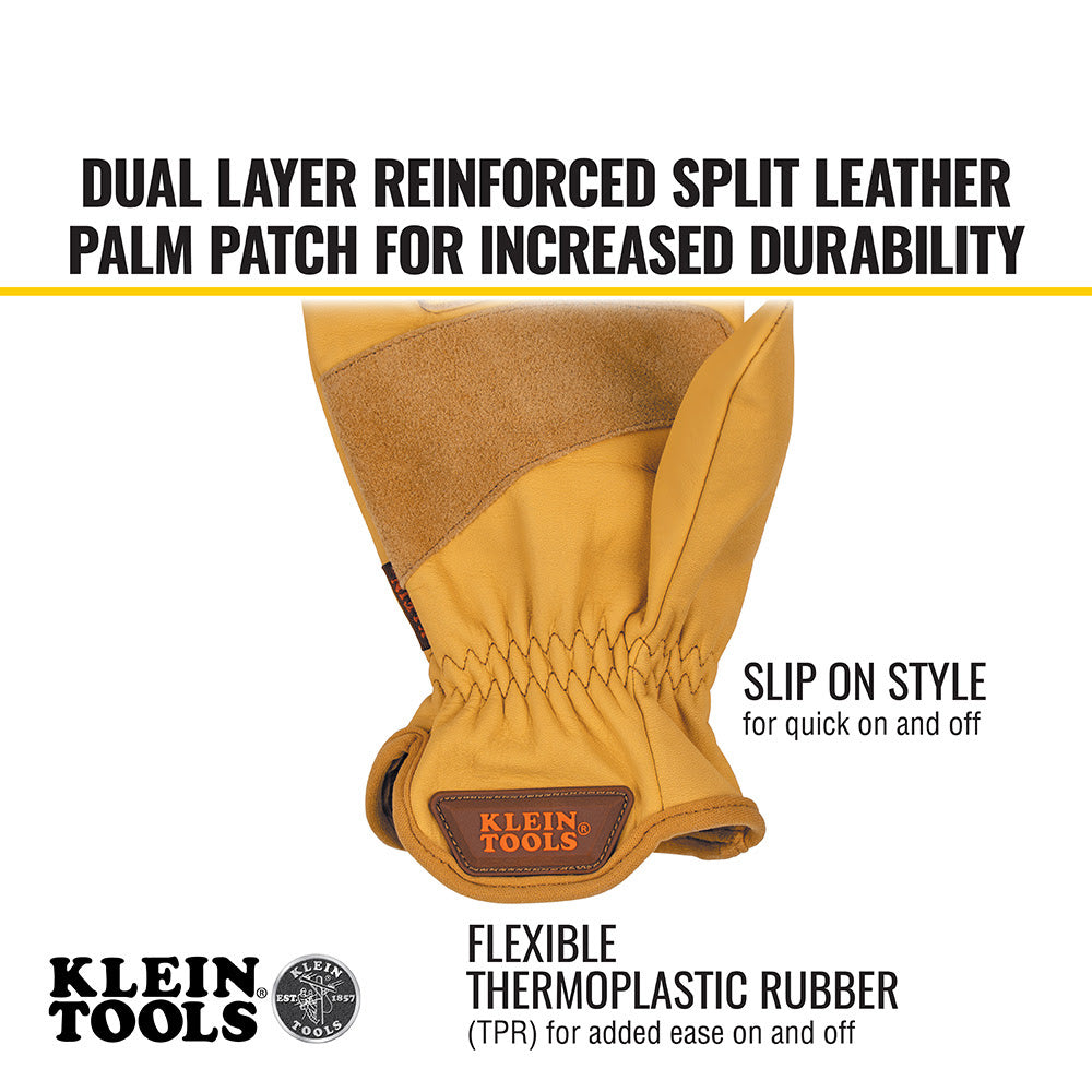 Klein 60604 Cowhide Leather Gloves, Large - 3