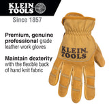 Klein 60608 Leather All Purpose Gloves, Large - 2