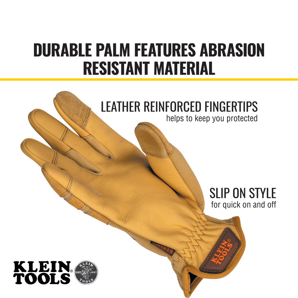 Klein 60608 Leather All Purpose Gloves, Large - 3