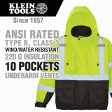 Klein 60612 High-Visibility Winter Bomber Jacket, 3XL - 6