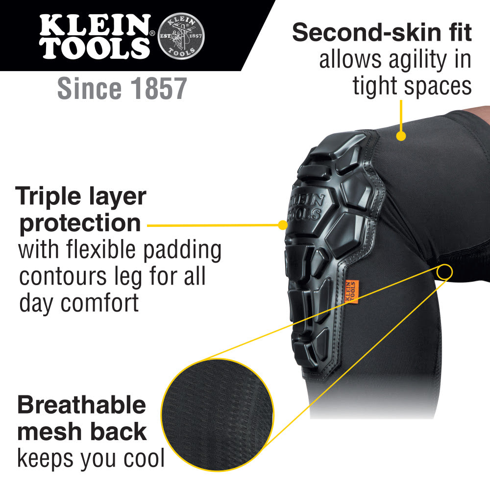 Klein 60615 Heavy Duty Knee Pad Sleeves, S/M - 2