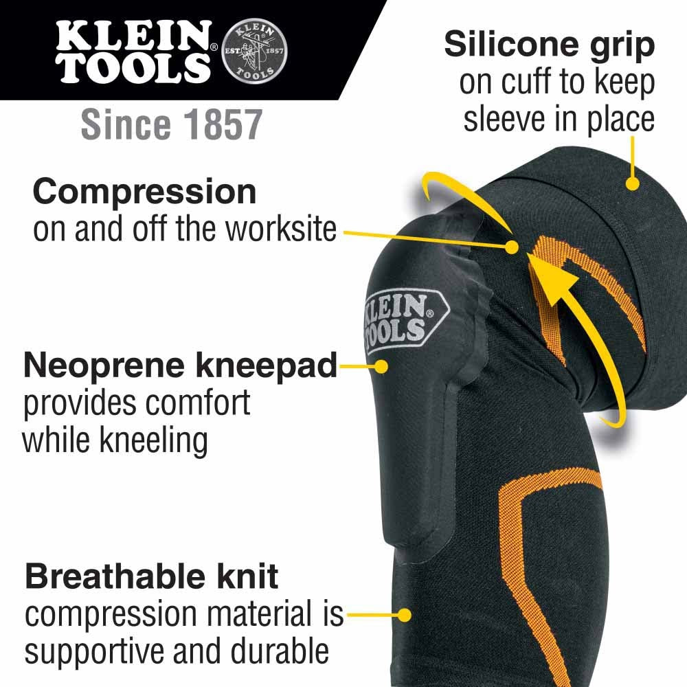 Klein 60622 Knee Pad Compression Sleeve S/M - 2