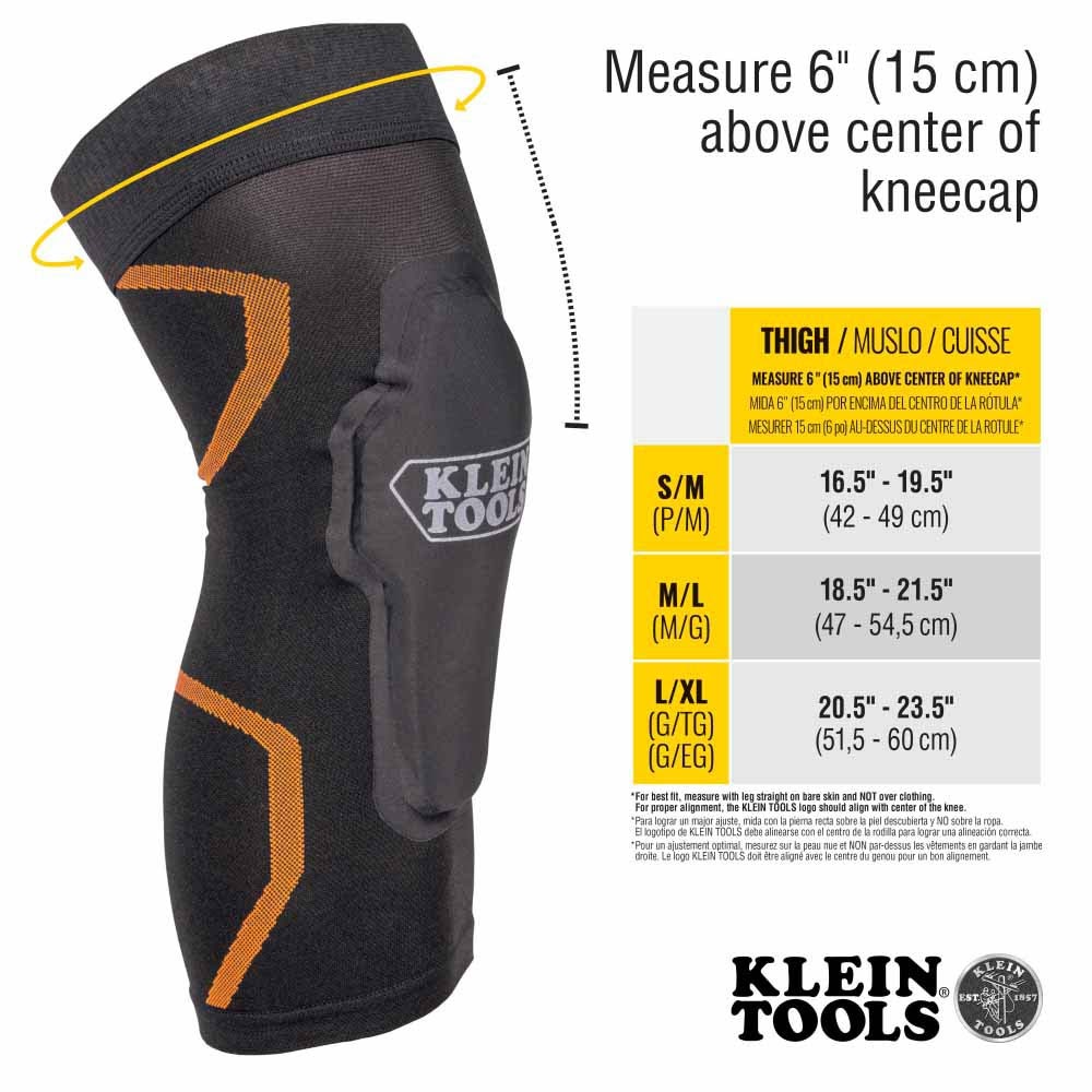 Klein 60622 Knee Pad Compression Sleeve S/M - 4