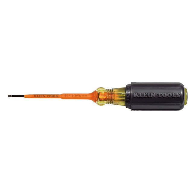 Klein Tools 607-3-INS Insulated Screwdriver, 3/32" Cabinet, 3"