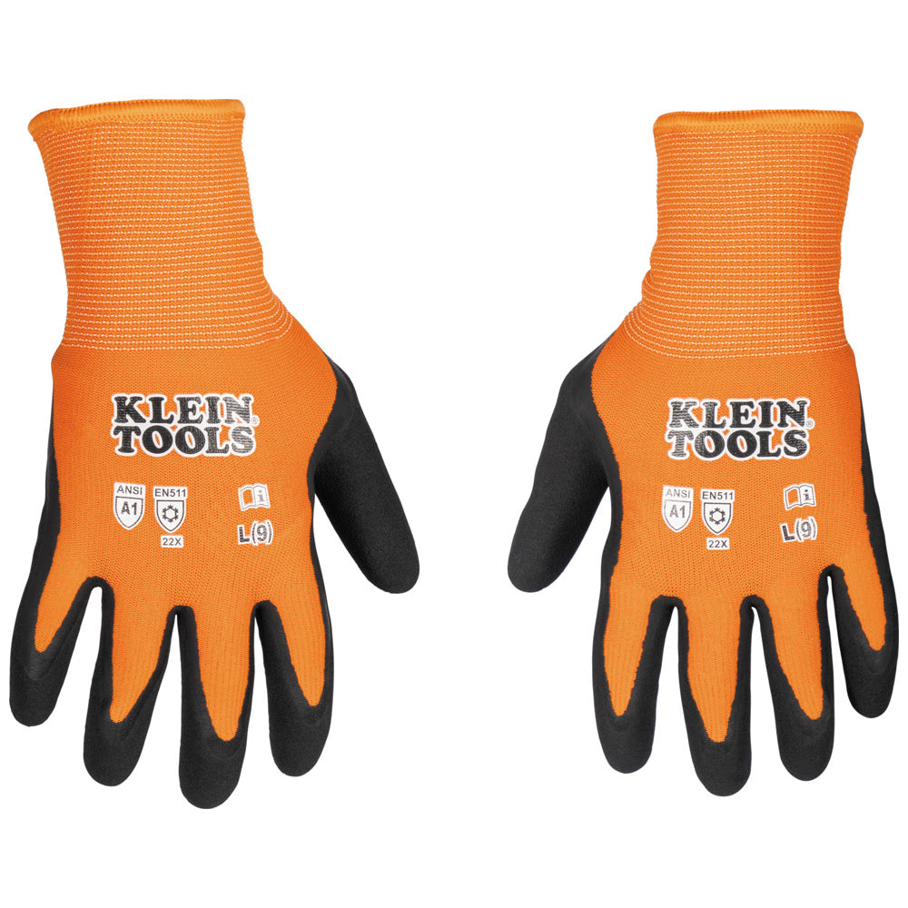 Klein 60836 Winter Knit Dipped Gloves, Cut Level A1, Touchscreen, Large - 5