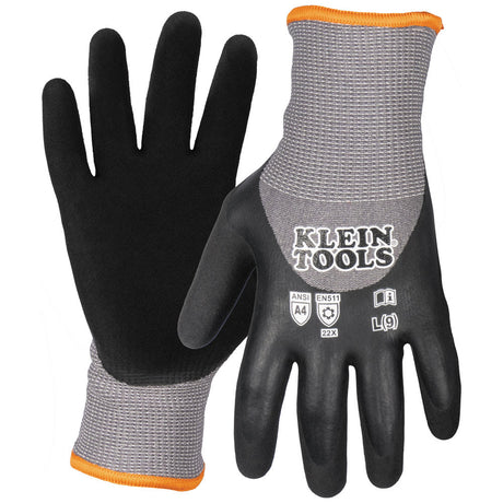 Klein 60839 Winter Knit Dipped Gloves, Cut Level A4 Touchscreen, Large