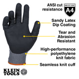 Klein 60839 Winter Knit Dipped Gloves, Cut Level A4 Touchscreen, Large - 2