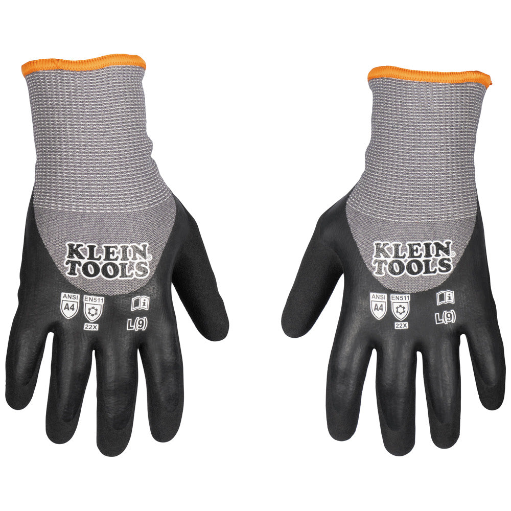 Klein 60839 Winter Knit Dipped Gloves, Cut Level A4 Touchscreen, Large - 5