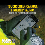 Klein 60840 Winter Knit Dipped Gloves, Cut Level A4, Touchscreen, X-Large - 3