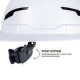 Klein Tools 60860T2 Class E Type 2 20kV Non-Vented Full Brim Hard Hat with Chin Strap Orange - 3