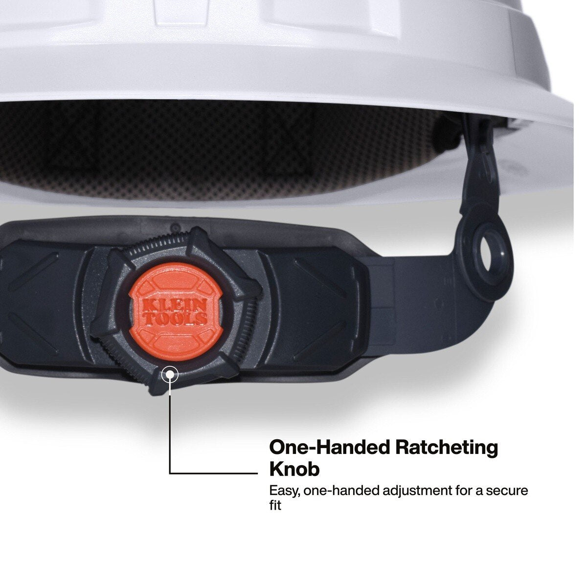 Klein Tools 60861T2 Class C Type 2 Vented Full Brim Hard Hat with Chin Strap Orange - 3