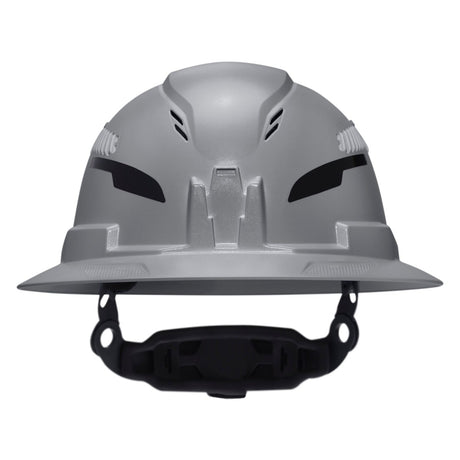 Klein Tools 60864T2 Class C Type 2 Vented Full Brim Hard Hat with Chin Strap Gray