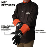 Klein Tools 60912 TIG Welding Gloves Large, 13 in. Length Cowhide Leather with Wide Cuff and Kevlar Aramid Stitching - 2