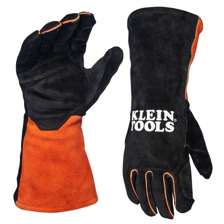 Klein Tools 60914 MIG Welding Gloves Large Split Cowhide Leather with Wide Cuff and Kevlar Aramid Stitching (1 Pair)