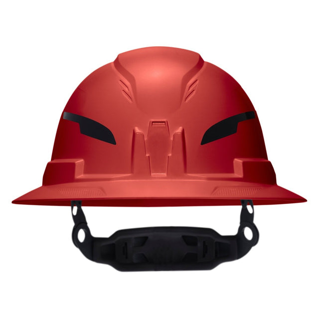 Klein Tools 60920T2 Class E Type 2 Non-Vented Full Brim Hard Hat with Chin Strap Red (1 Pack)