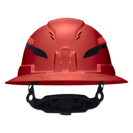 Klein Tools 60921T2 Class C Type 2 Vented Full Brim Hard Hat with Chin Strap Red