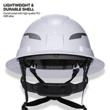 Klein Tools 60940T2 Class E Type 2 Non Vented Full Brim Hard Hat with Chin Strap Green - 4
