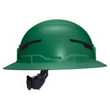 Klein Tools 60940T2 Class E Type 2 Non Vented Full Brim Hard Hat with Chin Strap Green - 9