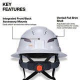 Klein Tools 60941T2 Class C Type 2 Vented Full Brim Hard Hat with Chin Strap Green - 2
