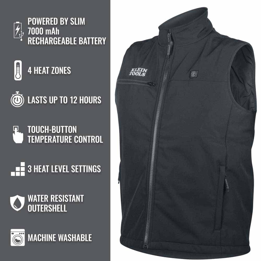 Klein 60955 Heated Base Layer Vest, Extra-Large - 5