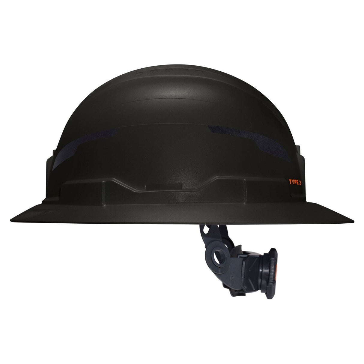 Klein 60960T2 Class E Type 2 Non Vented Full Brim Hard Hat with Chin Strap Black - 10