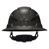 Klein 60961T2 Class C Type 2 Vented Full Brim Hard Hat with Chin Strap Black