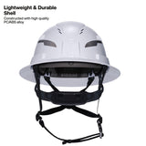 Klein 60961T2 Class C Type 2 Vented Full Brim Hard Hat with Chin Strap Black - 7