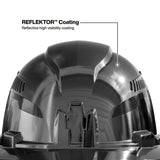 Klein 60996 REFLEKTOR Black Chrome Vented Full Brim Class C Hard Hat with Headlamp - 2