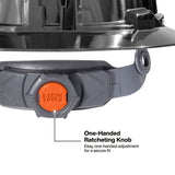Klein 60996 REFLEKTOR Black Chrome Vented Full Brim Class C Hard Hat with Headlamp - 5