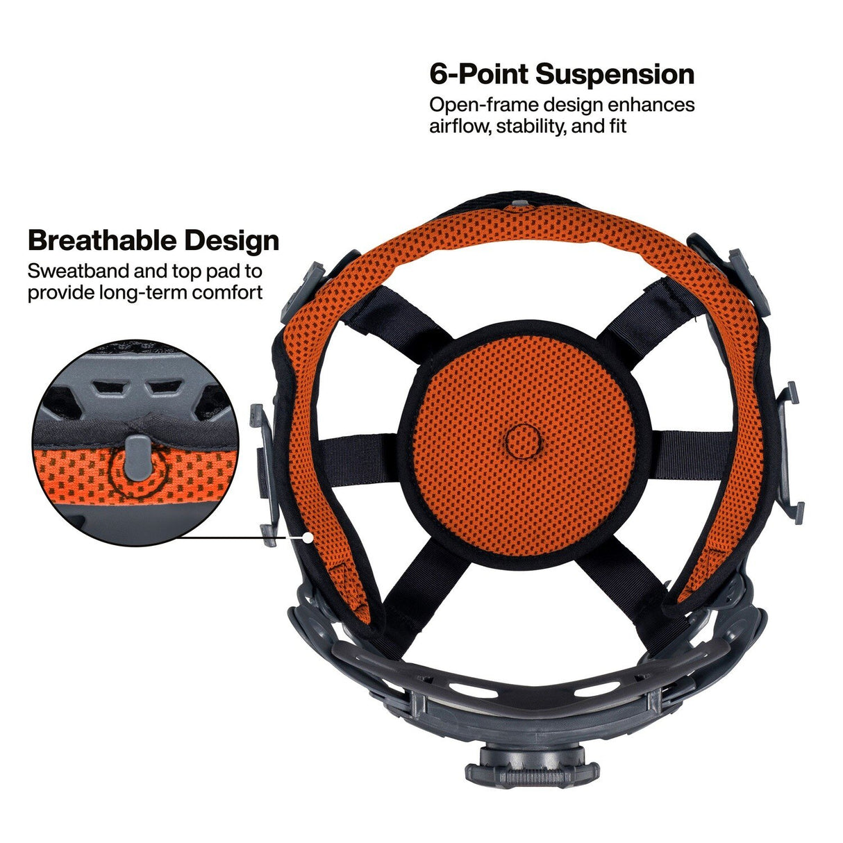 Klein 60996 REFLEKTOR Black Chrome Vented Full Brim Class C Hard Hat with Headlamp - 8