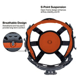Klein 60996 REFLEKTOR Black Chrome Vented Full Brim Class C Hard Hat with Headlamp - 8