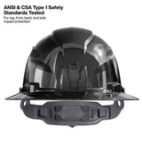 Klein 60996 REFLEKTOR Black Chrome Vented Full Brim Class C Hard Hat with Headlamp - 9