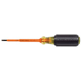 Klein Tools 612-4-INS Insulated 1/8" Slotted Screwdriver, 4"