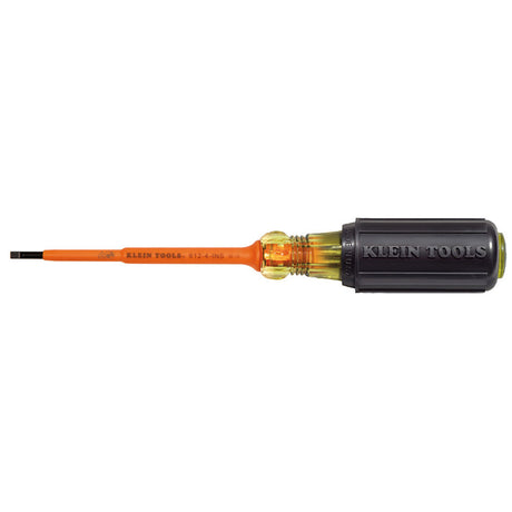 Klein Tools 612-4-INS Insulated 1/8" Slotted Screwdriver, 4"