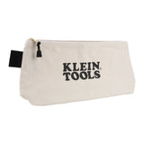 Klein 62042 Zipper Bag, Extra-Long Canvas Tool Pouch, 16", Natural