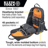 Klein 62800BP Tradesman Pro XL Tool Bag Backpack, 40 Pockets - 2