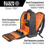 Klein 62805BPTECH Tradesman Pro XL Tech Tool Bag Backpack, 28 Pockets - 2