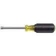 Klein Tools 630-4MM 4mm Nut Driver, 3" Hollow Shaft, Cushion Grip